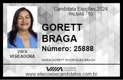 Candidato GORETT BRAGA 2024 - PALMAS - Eleições