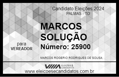 Candidato MARCOS SOLUÇÃO 2024 - PALMAS - Eleições