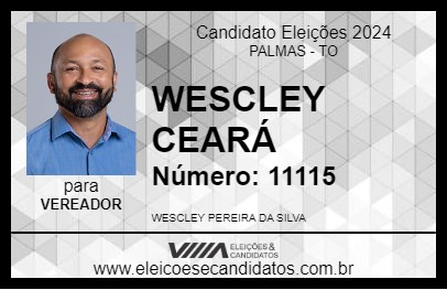 Candidato WESCLEY CEARÁ 2024 - PALMAS - Eleições