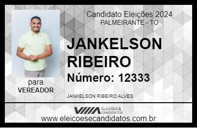 Candidato JANKELSON RIBEIRO 2024 - PALMEIRANTE - Eleições