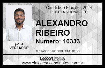 Candidato ALEXANDRO RIBEIRO 2024 - PORTO NACIONAL - Eleições