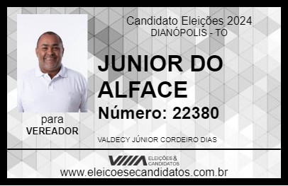 Candidato JUNIOR DO ALFACE 2024 - DIANÓPOLIS - Eleições