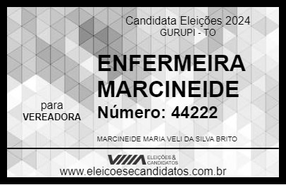 Candidato ENFERMEIRA MARCINEIDE 2024 - GURUPI - Eleições