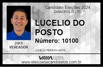 Candidato LUCELIO DO POSTO 2024 - DIANÓPOLIS - Eleições