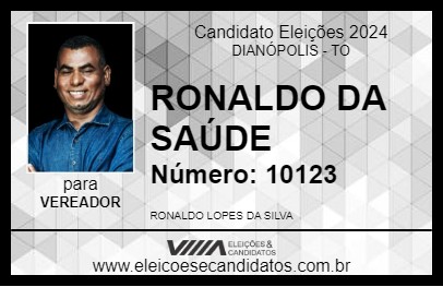 Candidato RONALDO DA SAÚDE 2024 - DIANÓPOLIS - Eleições