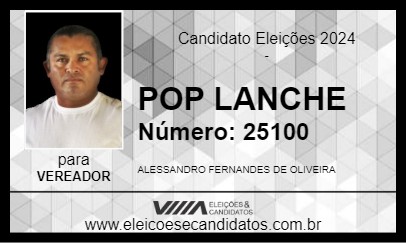 Candidato POP LANCHE 2024 - DIANÓPOLIS - Eleições