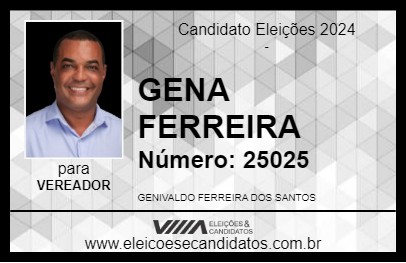 Candidato GENA FERREIRA 2024 - DIANÓPOLIS - Eleições