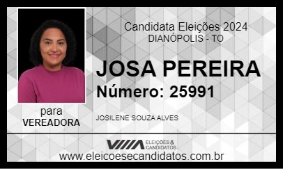 Candidato JOSA PEREIRA 2024 - DIANÓPOLIS - Eleições