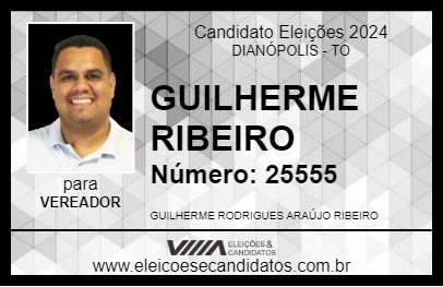 Candidato GUILHERME RIBEIRO 2024 - DIANÓPOLIS - Eleições