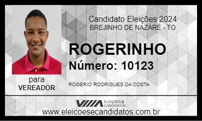 Candidato ROGERINHO 2024 - BREJINHO DE NAZARÉ - Eleições