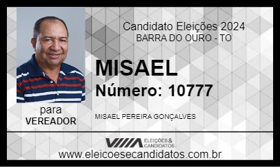 Candidato MISAEL 2024 - BARRA DO OURO - Eleições