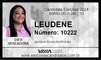 Candidato LEUDENE 2024 - BARRA DO OURO - Eleições