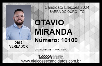 Candidato OTAVIO MIRANDA 2024 - BARRA DO OURO - Eleições