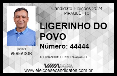 Candidato LIGERINHO DO POVO 2024 - PIRAQUÊ - Eleições