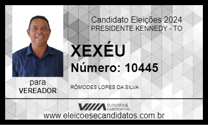 Candidato XEXÉU 2024 - PRESIDENTE KENNEDY - Eleições