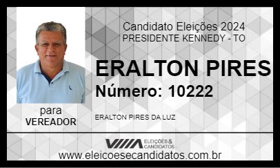 Candidato ERALTON PIRES 2024 - PRESIDENTE KENNEDY - Eleições