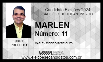 Candidato MARLEN 2024 - SÃO FÉLIX DO TOCANTINS - Eleições