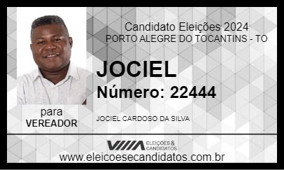 Candidato JOCIEL 2024 - PORTO ALEGRE DO TOCANTINS - Eleições