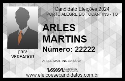 Candidato ARLES MARTINS 2024 - PORTO ALEGRE DO TOCANTINS - Eleições