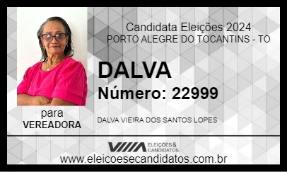 Candidato DALVA 2024 - PORTO ALEGRE DO TOCANTINS - Eleições