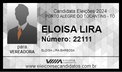 Candidato ELOIZA LIRA 2024 - PORTO ALEGRE DO TOCANTINS - Eleições