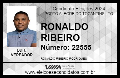 Candidato RONALDO RIBEIRO 2024 - PORTO ALEGRE DO TOCANTINS - Eleições