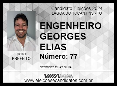 Candidato ENGENHEIRO GEORGES ELIAS 2024 - LAGOA DO TOCANTINS - Eleições