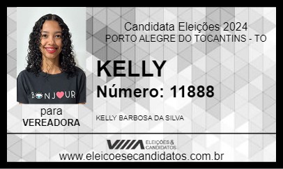 Candidato KELLY 2024 - PORTO ALEGRE DO TOCANTINS - Eleições