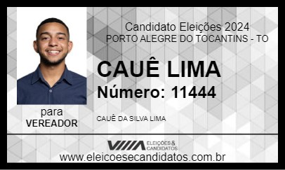 Candidato CAUÊ LIMA 2024 - PORTO ALEGRE DO TOCANTINS - Eleições