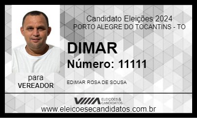 Candidato DIMAR 2024 - PORTO ALEGRE DO TOCANTINS - Eleições