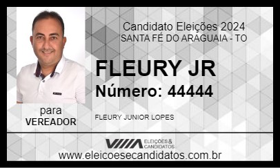 Candidato FLEURY JR 2024 - SANTA FÉ DO ARAGUAIA - Eleições