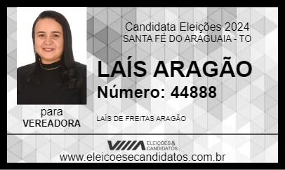 Candidato LAÍS ARAGÃO 2024 - SANTA FÉ DO ARAGUAIA - Eleições