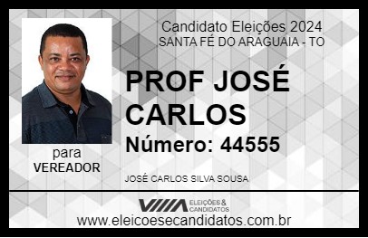 Candidato PROF JOSÉ CARLOS 2024 - SANTA FÉ DO ARAGUAIA - Eleições