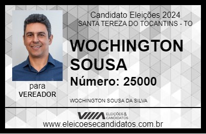 Candidato WOCHINGTON SOUSA 2024 - SANTA TEREZA DO TOCANTINS - Eleições