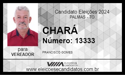 Candidato CHARÁ 2024 - PALMAS - Eleições