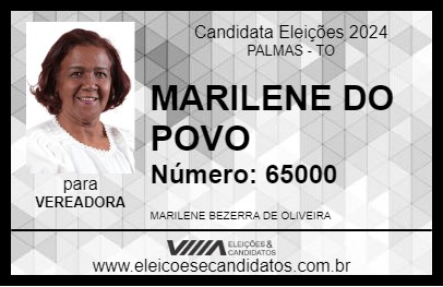 Candidato MARILENE DO POVO 2024 - PALMAS - Eleições