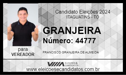 Candidato GRANJEIRA 2024 - ITAGUATINS - Eleições