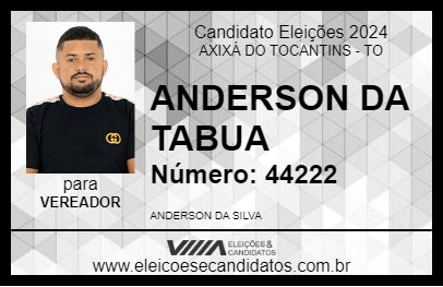 Candidato ANDERSON DA TABUA 2024 - AXIXÁ DO TOCANTINS - Eleições