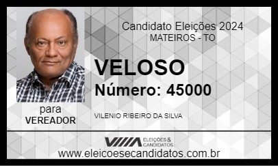 Candidato VELOSO 2024 - MATEIROS - Eleições