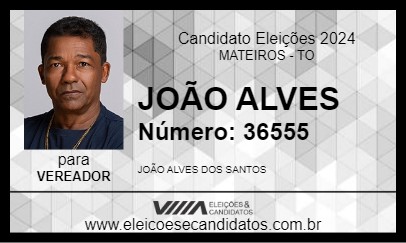 Candidato JOÃO ALVES 2024 - MATEIROS - Eleições