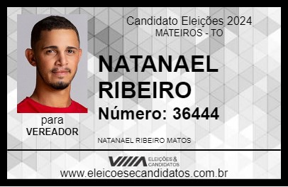 Candidato NATANAEL RIBEIRO 2024 - MATEIROS - Eleições