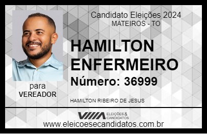 Candidato HAMILTON ENFERMEIRO 2024 - MATEIROS - Eleições