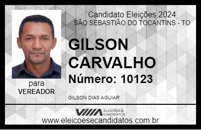 Candidato GILSON CARVALHO 2024 - SÃO SEBASTIÃO DO TOCANTINS - Eleições