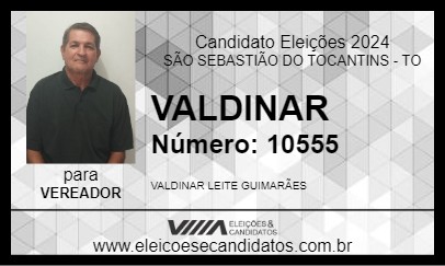 Candidato VALDINAR 2024 - SÃO SEBASTIÃO DO TOCANTINS - Eleições