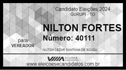 Candidato NILTON FORTES 2024 - GURUPI - Eleições