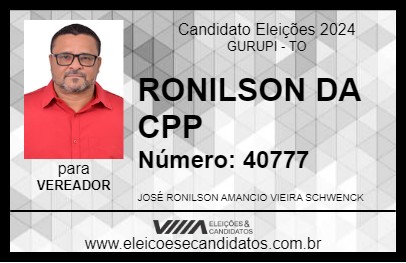 Candidato RONILSON 2024 - GURUPI - Eleições