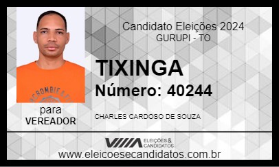 Candidato TIXINGA 2024 - GURUPI - Eleições