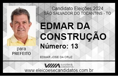 Candidato EDMAR DA CONSTRUÇÃO 2024 - SÃO SALVADOR DO TOCANTINS - Eleições