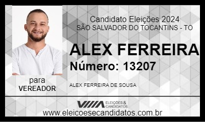 Candidato ALEX FERREIRA 2024 - SÃO SALVADOR DO TOCANTINS - Eleições