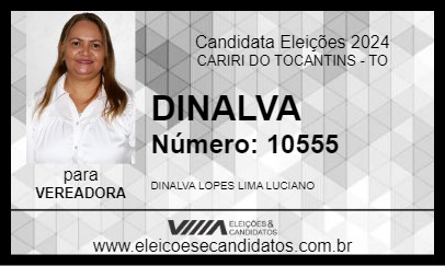 Candidato DINALVA 2024 - CARIRI DO TOCANTINS - Eleições